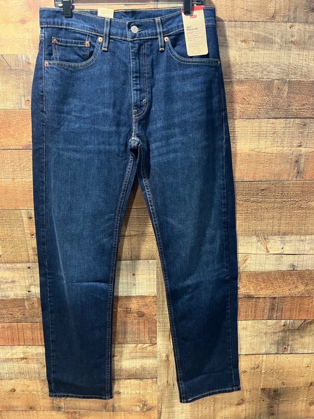 Levi's 505 regular Straight Dark Indigo Jeans men's 32/34 NWT